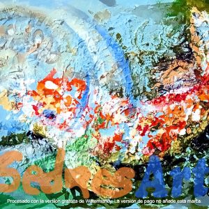 abstract koi fish painting