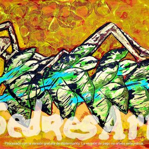 abstract painting with a migratory bird theme