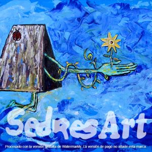 abstract painting of surreal creature