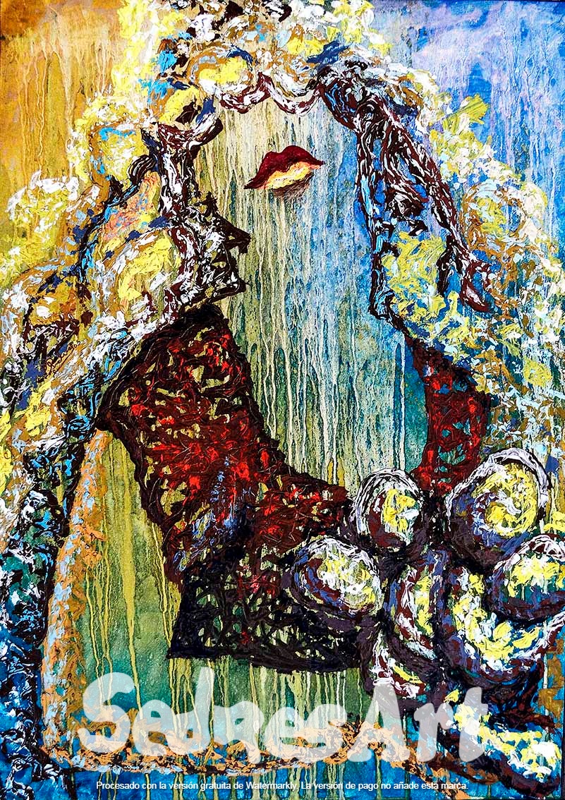 vibrant mixed media artwork `natural woman` vibrant mixed media artwork `natural woman`