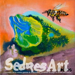 bee. abstract nature painting