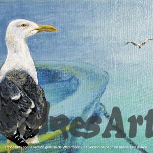 painting of a seagull