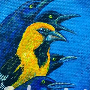 vibrant bird painting